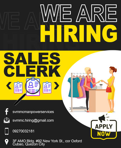 Hiring Sales Clerk